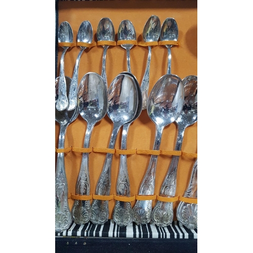 384 - Retro Cutlery, Full 12-Place Set and Serving Cutlery, (Approx. 50 Pieces) in Classic Decorative Hand... 