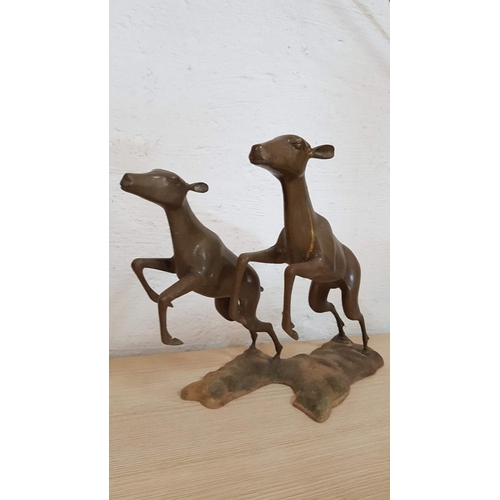 387 - Art Deco 'Running Fawn (Deer)' Sculpture, Probably Bronze, (Approx. 50 x 38cm)