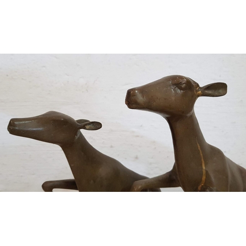 387 - Art Deco 'Running Fawn (Deer)' Sculpture, Probably Bronze, (Approx. 50 x 38cm)