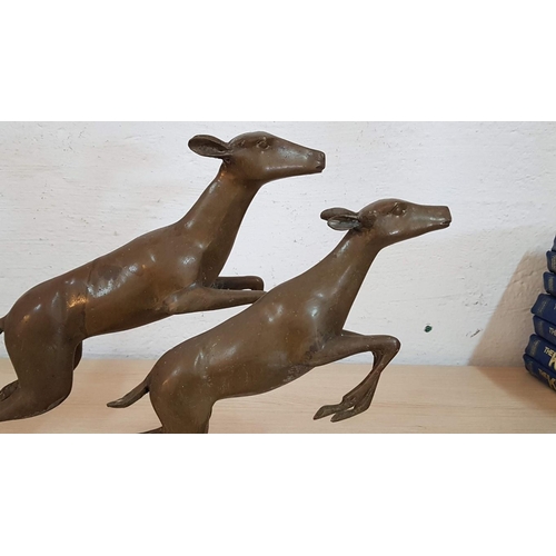 387 - Art Deco 'Running Fawn (Deer)' Sculpture, Probably Bronze, (Approx. 50 x 38cm)