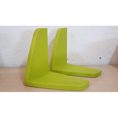 388 - Pair of IKEA 'Mammut' Plastic Wall Shelves in Kiwi Colour, (Approx. 33 x 21cm each)