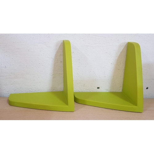 388 - Pair of IKEA 'Mammut' Plastic Wall Shelves in Kiwi Colour, (Approx. 33 x 21cm each)