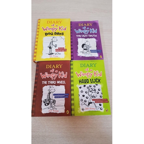 389 - 'Diary of a Wimpy Kid', 4 x Volumes by Jeff Kinney, (English), (4)