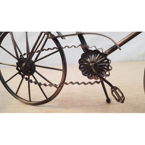 47 - Novelty free standing clock in the shape of a ‘Vintage Bicycle, new battery working when listed – 36... 