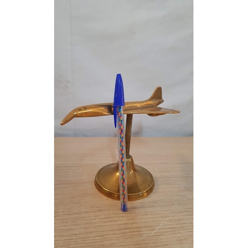 53 - Vintage brass ‘Concorde’ model circa 1970 – 18 cm high