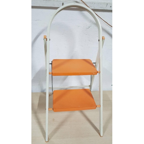 352 - Folding 2-Step Ladder, (Orange & White)