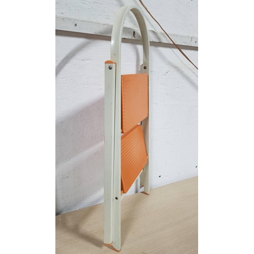 352 - Folding 2-Step Ladder, (Orange & White)