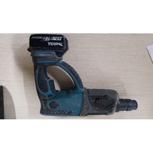 354 - Collection of Assorted Tools; Makita DHR202 18v Impact Drill, Makita 9557NBR Angle Grinder, Makita 6... 