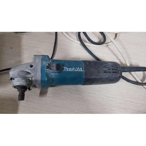 354 - Collection of Assorted Tools; Makita DHR202 18v Impact Drill, Makita 9557NBR Angle Grinder, Makita 6... 