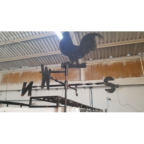 219 - Metal Rooster Weathervane, Black Finish, (Approx. 78 x 62cm)