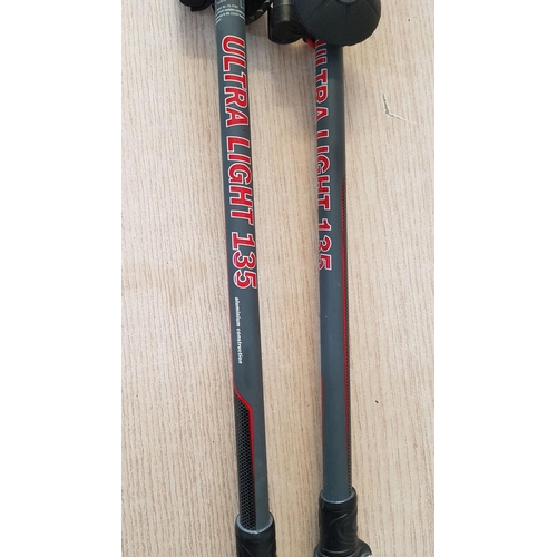 220 - 'Crivit' Pair of Walking Sticks, Ultra Light 135 Aluminium Construction, (2)