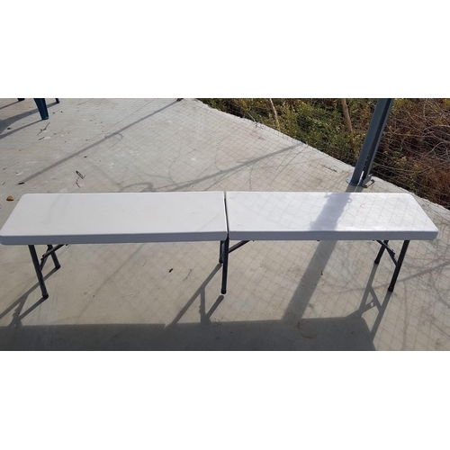 342 - Folding Plastic Bench, (Approx. 184 x 30 x 45cm)