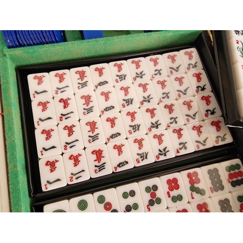 35 - Cased Mahjong Set, * Looks Unused *