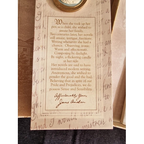 16 - 'Authentic Models' Jane Austen Calligraphy Set with Paper and Envelopes in Decorative Box / Case