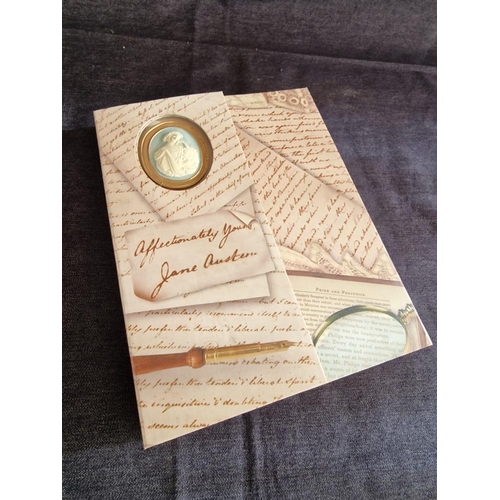 16 - 'Authentic Models' Jane Austen Calligraphy Set with Paper and Envelopes in Decorative Box / Case