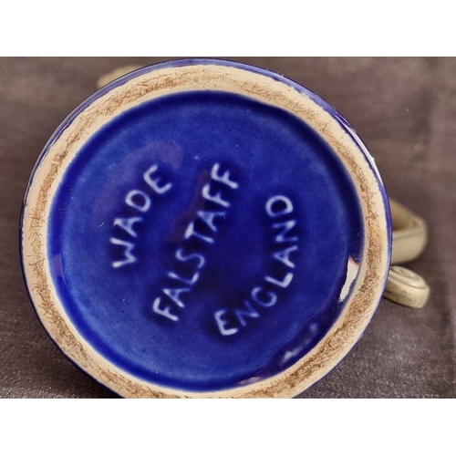 295 - Decorative Falstaff Cobalt Blue Colour Porcelain Claret Jug with Silver Plated Character Spout, Lid ... 