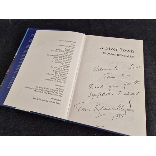 302 - Signed Book 'A River Town' by Thomas Keneally, (1995), ISBN 0 340 61093 X), (see multiple catalogue ... 