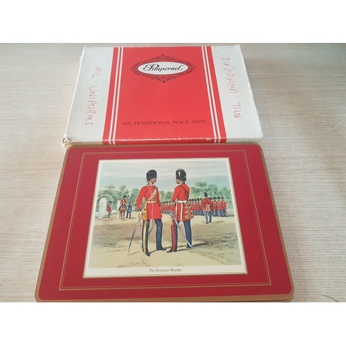 619 - 'Pimpernel' British Uniforms, 6 x Traditional Place Mats in Original Box, (Approx. 30 x 23cm)