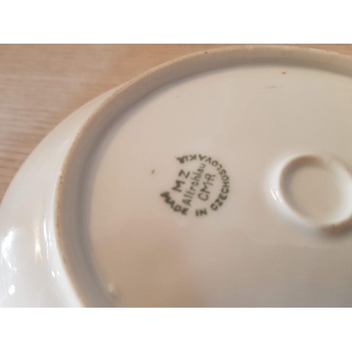 620 - 2 x Vintage Small Porcelain Dishes; 'Porzellan GDR Krone' with Rose Motif (Ø: 14cm) and 'Altrohlau M... 