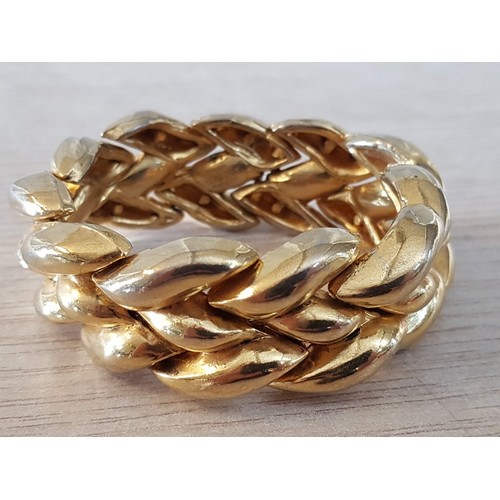 641 - 'Emanuel Ungaro Haute Counture' Heavy Gold Tone Bracelet, Circa 1980's, (Approx. Ø: 8cm)