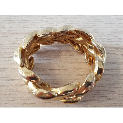 641 - 'Emanuel Ungaro Haute Counture' Heavy Gold Tone Bracelet, Circa 1980's, (Approx. Ø: 8cm)