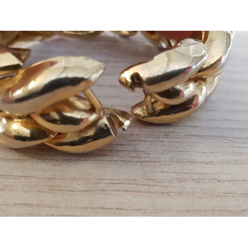 641 - 'Emanuel Ungaro Haute Counture' Heavy Gold Tone Bracelet, Circa 1980's, (Approx. Ø: 8cm)