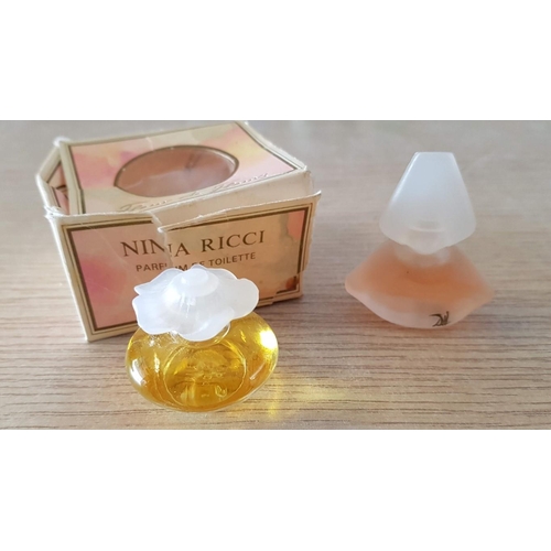 640 - Vintage Mini Perfumes; Dali Nose & Lips and Nina Ricci 'Fleur De Fleurs', (Circa 80's), Together wit... 