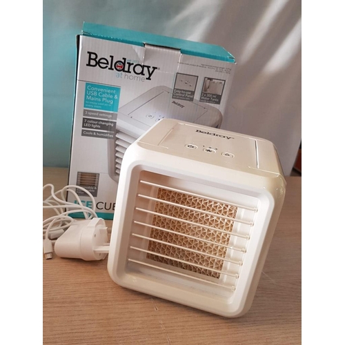 650 - 'Beldray' Ice Cube; Convenient USB Cable & Mains Plug, 3 Speed Settings, 7 Colour Changing LED Light... 