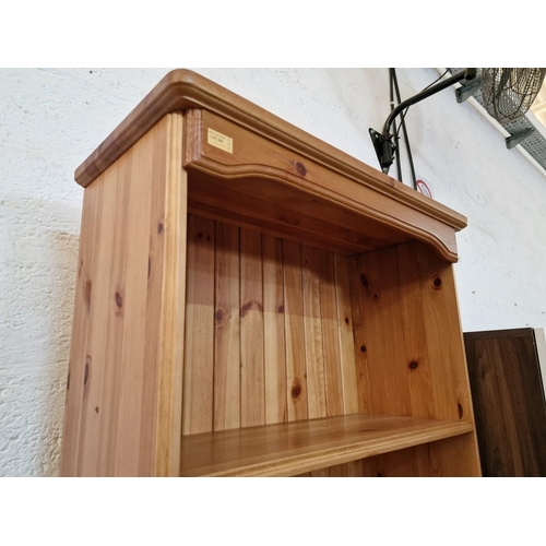 306 - Pine Wood Bookcase / Display Shelves Over Double Cupboard, (Approx. 80 x 35 x 197cm), * Unused, Furn... 