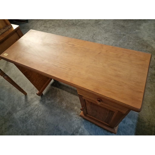 313 - Pine Wood Desk / Dressing Table with Drawer and Cupboard, (Approx. 105 x 39 x 76cm), * Unused, Furni... 