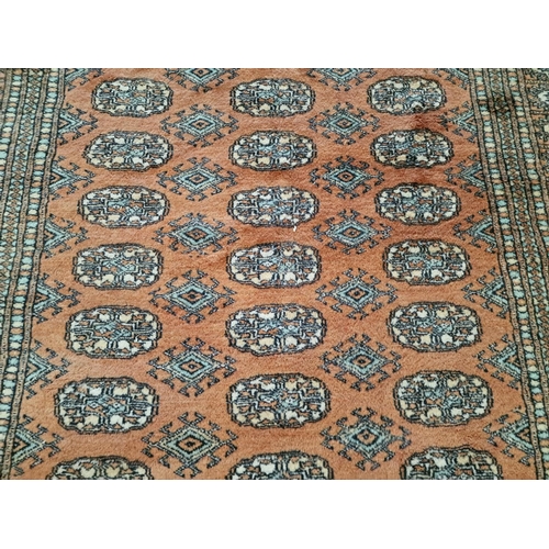 320 - Decorative Persian Style Carpet with Geometric Pattern and Thick Border, in Orange and Brown Tones, ... 