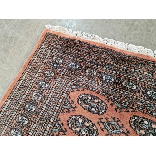 320 - Decorative Persian Style Carpet with Geometric Pattern and Thick Border, in Orange and Brown Tones, ... 