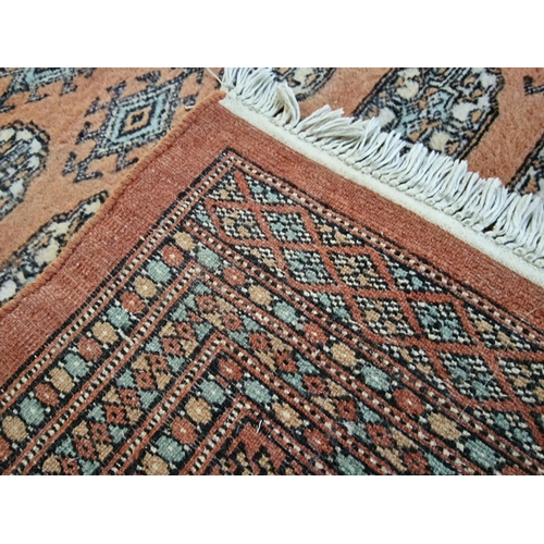 320 - Decorative Persian Style Carpet with Geometric Pattern and Thick Border, in Orange and Brown Tones, ... 