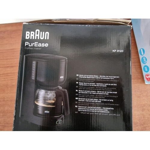 419 - Braun 'PurEase' Compact Filter Coffee Maker, (Model: KF3120), Looks Unused, in Box,