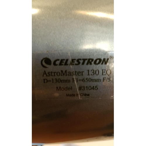 172 - Celestron 'Astromaster' 130 EQ Telescope, (Model #31045), D=130mm, FI=650, F/5, Untested