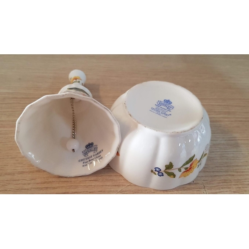 208 - Collection of Aynsley 'Cottage Garden' Fine Bone China; 2 x Trinket Pots, Bell, Jug, 2 x Bowls, (6)