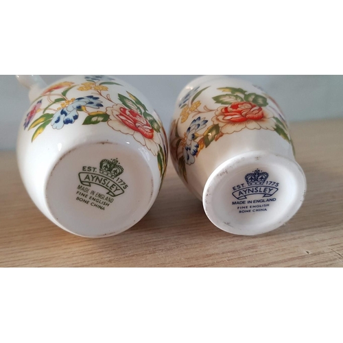 209 - Collection of Aynsley 'Cottage Garden' Fine Bone China; 6 x Vases (Approx. H: 8.5 - 9cm), (6)