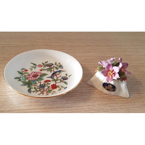 392 - Collection of Aynsley Fine Bone China; 'Pembroke' Pin Dish (Ø: 11cm), 'Wild Primrose' Floral Bouquet... 