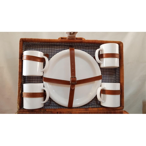 399 - Retro Style 'Pic-Nic' Wicker Basket with Quantity of Accessories, (a/f)