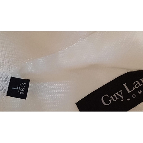 431 - 'Guy Laroche' Men's Ivory Shirt with Wing Collar and Long Sleeve, Unused, (Size: L, 16.5'')