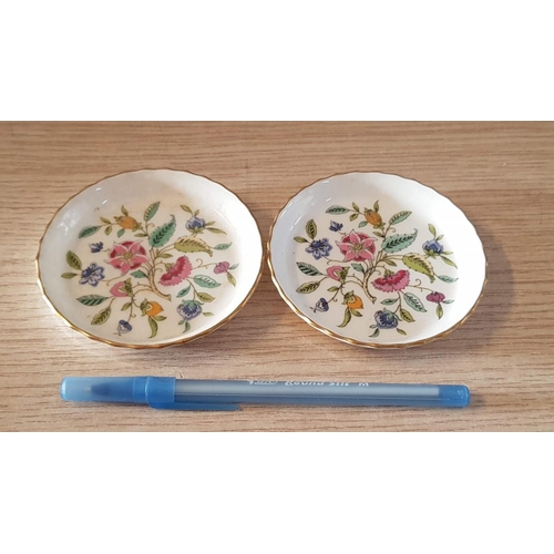 441 - 2 x Round Minton 'Haddon Hall' Porcelain Pin Dishes, (Approx. Ø: 9cm each), (2)