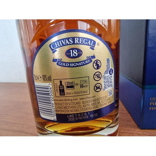 1 - Chivas Regal 18 Year 'Gold Signature' Blended Scotch Whisky, in Original Presentation Box, (70cl, 40... 