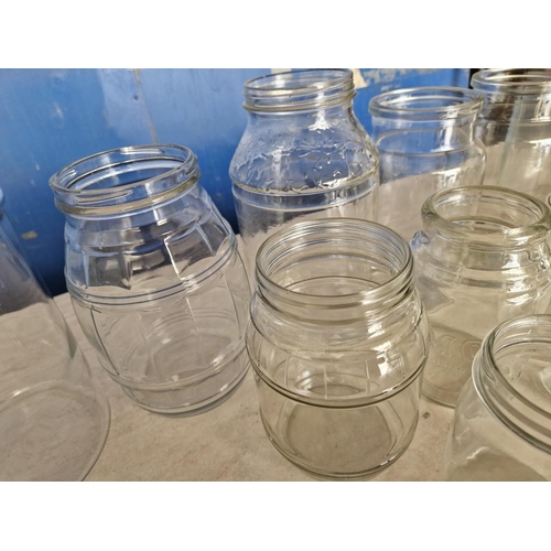 162 - Collection of 13 x Assorted Glass Jars and Containers, Incl. Vintage Advertising, etc, (see multiple... 