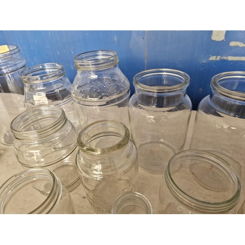 162 - Collection of 13 x Assorted Glass Jars and Containers, Incl. Vintage Advertising, etc, (see multiple... 