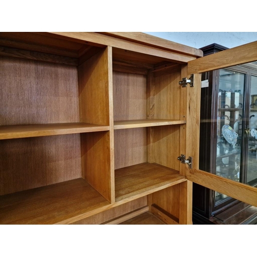 494 - Solid Oak Dresser with 2 x Glazed Display Cupboards and Open Shelf, Over 3-Drawers and 2 x Cupboards... 