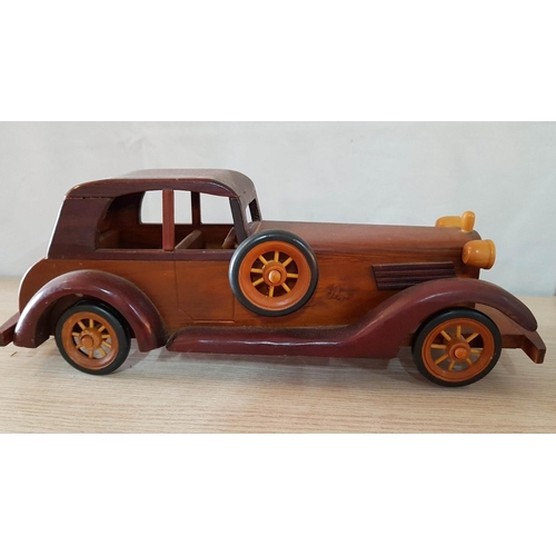 113 - Collection of Classic Vintage Car Wooden Models, (Approx. 36 x 13cm each), (3)