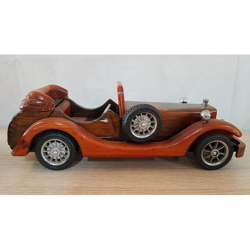 113 - Collection of Classic Vintage Car Wooden Models, (Approx. 36 x 13cm each), (3)