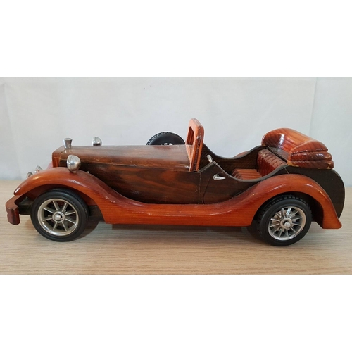 113 - Collection of Classic Vintage Car Wooden Models, (Approx. 36 x 13cm each), (3)