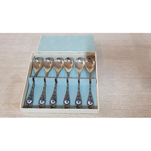 108 - Set of 6 x Decorative Vintage 'Geha' 'Old Dutch Windmill' Demitasse Spoons in Box