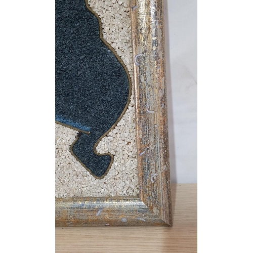 115 - 'Bull Fighter with Bull' Mid-Century Hand Craft Gravel Art, (Approx. 59 x 59cm)